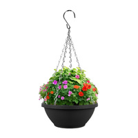 Jardinière suspendue ronde légère en plastique pour intérieur et extérieur, style classique et moderne, pour jardin