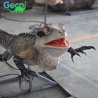 Modèle d'animal caméléon animatronique en silicone grandeur nature pour la décoration de parc