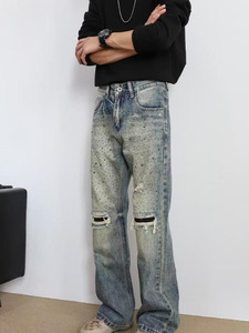Jeans da Uomo Meta Hem con Dettaglio Beyond Edge, Pantaloni in Denim Skinny Fit, Collezione Self-Referential - Product Image 2