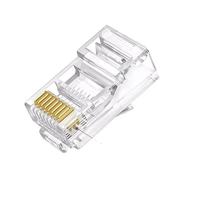Harga Pabrik Konektor Cat6 RJ45 8P8C UTP Tanpa Pelindung Kabel LAN Model Transparan Tiga Cabang RJ4881