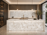 Dalle de pierre semi-précieuse en agate blanche rétroéclairée pour panneau mural LED, comptoir de bar, plateau de table, dessus de vanité, surface décorative