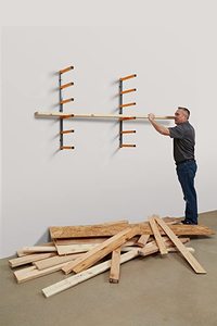 Organizzatore di legno per uso interno ed esterno in metallo a 6 livelli per montaggio a parete - Product Image 3