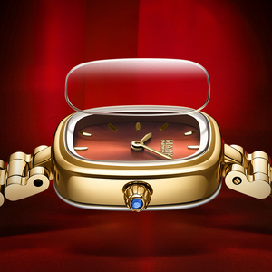 Reloj de Cuarzo para Mujer, Elegante, Cuadrado y Redondo, Resistente al Agua 30M, Reloj de Pulsera de Lujo para Dama, Uso Diario y de Negocios - Product Image 4
