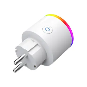 Prise intelligente Wifi prise intelligente EU, UK, US prise de courant APP télécommande vocale minuterie interrupteur prise murale avec lumière LED RVB