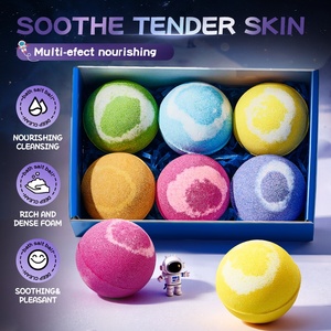 Ensemble <span class=keywords><strong>de</strong></span> 6 boules <span class=keywords><strong>de</strong></span> sel <span class=keywords><strong>de</strong></span> <span class=keywords><strong>bain</strong></span> parfumées Planet, 80g, nettoyage en profondeur, apaisement, relaxation, hydratation du corps, soin nourrissant <span class=keywords><strong>de</strong></span> la peau, fabrication OEM personnalisée - Product Image 2