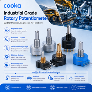 Potenziometro Rotativo Cooka 16mm 22mm 1K-50k, Potenziometro <span class=keywords><strong>di</strong></span> <span class=keywords><strong>Precisione</strong></span> a Film <span class=keywords><strong>di</strong></span> Carbonio, Sensore FCP22, Serie Sostitutiva 282 Pot - Product Image 1