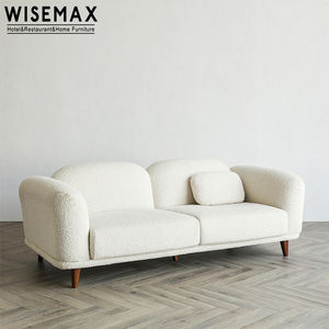 Meubles WISEMAX en vente chaude, meubles de maison, siège Love, siège de luxe moderne, canapé de salon en tissu Teddy avec cadre en bois, canapé <span class=keywords><strong>d</strong></span>'angle en agneau - Product Image 2