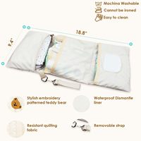 Sac à dos en polyester imperméable pour bébé avec grand ensemble de mini couches de voyage motif imprimé organisé cadeau de douche de bébé pour maman