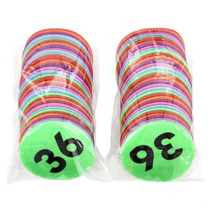 Marqueurs de tapis personnalisés colorés auto-adhésifs à crochets et boucles avec points découpés en nylon pour l'éducation des enfants - Product Image 1