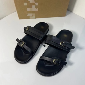 QuiteS nuova <span class=keywords><strong>linea</strong></span> rotonda con fibbia romana con plateau sandali Casual con pantofola che indossano sandali da spiaggia a punta aperta scarpe di lusso da <span class=keywords><strong>donna</strong></span> - Product Image 3