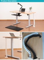 Ligne tuyau serpent forme Tube gris bureau bureau fil organisateur réglable rétractable câble gestion manchon avec fil Guide