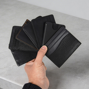 <span class=keywords><strong>Portacarte</strong></span> Sottile Personalizzato, Regalo per <span class=keywords><strong>Uomo</strong></span>, Nero, RFID, in Vera <span class=keywords><strong>Pelle</strong></span> Premium, Portafoglio per Carte di Credito - Product Image 1