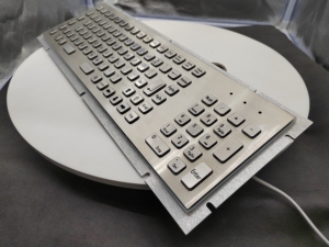 IP65 không thấm nước thép không gỉ USB Kim Loại bàn phím với Trackball công nghiệp-kiểm soát bàn phím cho <span class=keywords><strong>kiosk</strong></span> sử dụng - Product Image 3