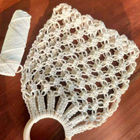 Cordon en macramé 100% coton cardé 3 mm, corde tressée multicolores, fil fantaisie teinté, résistant pour le tricot à la main