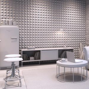 Modern 3D Geometrik Ahşap Desenli PVC Duvar Paneli Dayanıklı Su Geçirmez İç ve Dış Mekan Villa Yatak Odası Ev Resepsiyon Salonu Oturma Odası Spor Salonu - Product Image 5
