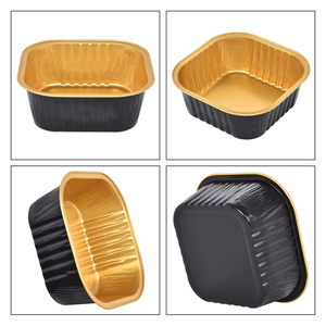 Dùng một lần món tráng miệng chảo lấy đi Flan nướng hộp vuông nhôm lá Bánh Pan 300ml 10oz Mini Cupcake cup có nắp đậy bao gồm - Product Image 3