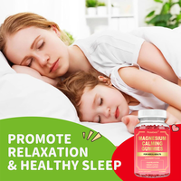 Compléments alimentaires en gommes au glycinate de magnésium à saveur naturelle de fraise pour le sommeil et la relaxation, avec L-théanine et vitamines D3/B6 pour enfants