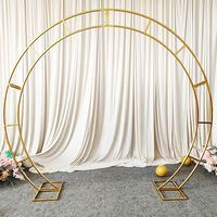 Arche de mariage en fer forgé en métal, accessoires, anneau à Double pôle, étagère de porte à fleurs, arche de mariage, décoration de fond de scène extérieure