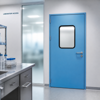 Portes métalliques hermétiques Angang pour hôpitaux, portes de salle blanche étanches avec verre trempé double couche, portes de salle d'opération
