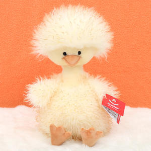 El juguete de pato de Peluche "Eeyau", un muñeco de animal esponjoso, es un regalo de cumpleaños para una niñ<span class=keywords><strong>a</strong></span>. Se parece <span class=keywords><strong>a</strong></span> un pato esponjoso con plumas rizadas. - Product Image 4