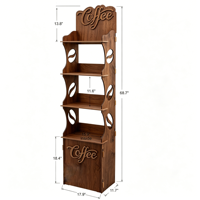 Support de présentation de café personnalisé avec logo, présentoir en bois pour sacs de café, solution de présentation haut de gamme pour les cafés
