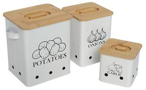 Set di Contenitori per Patate, Cipolle e Aglio, Set per Conservazione su Piano Cucina, Barattoli e Vasi per Organizzazione Cucina - Product Image 5