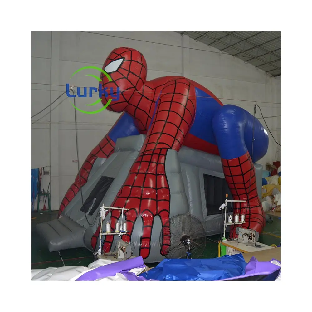 Maison de rebond avec toboggans Château sautant Spiderman Maison de rebond Spider Man Château de saut gonflable