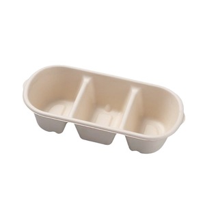 Boîte à bento à trois compartiments en canne à sucre, portable, écologique, pour tous les âges - Product Image 4