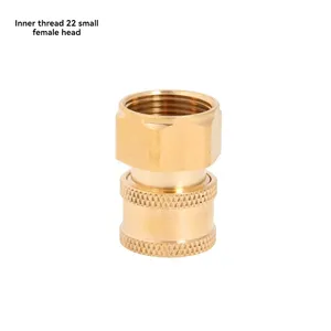 High Pressure Water Gun Water Pipe Quick Connector Copper Inner Wire 22 Small Female Head Accessory