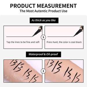 قلم كحل Colle fu Ils ذاتي اللصق, قلم كحل 2 في 1 من مستحضرات التجميل ، مضاد للماء - Product Image 4