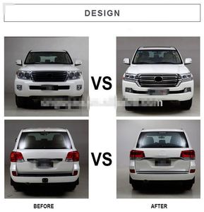 Pour 2008-2015 <span class=keywords><strong>Land</strong></span> <span class=keywords><strong>Cruiser</strong></span> FJ200 LC200 Kit de carrosserie pare-chocs de voiture modèle Standard pare-chocs avant ABS, ABS mise à niveau vers 2016-2021 nouveau - Product Image 3