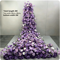Support de décoration floral moderne en cascade de roses artificielles en soie de haute qualité pour mariage, hôtel, salle de banquet, chemin de table d'anniversaire