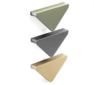 Novelty Triangular Metal Cabinet pulls 4.72/2.36 inches Aluminum Designer Handle and Knobs