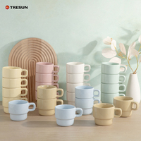Vente chaude Simple Tasses À Café De Haute Qualité Imprimé Personnalisé 9oz Tasses De Noël En Céramique pour Usage Domestique