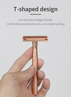 Rasoir professionnel à double lame avec cartouche, rasoir portable pour le visage, système de rasage pour hommes, soins personnels
