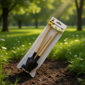 Mnj Garden Tools 12Pcs Wooden Handle Black Steel For Digging Planting - Product Image 2