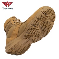 Bottes tactiques Yakeda, chaussures de randonnée décontractées en cuir à lacets, bottes de randonnée en cuir véritable pour hommes, bottes de combat pour le désert