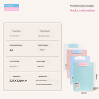 Portapapeles de Espuma PP A4, Tablero de Escritura de Color Contrastante, Carpeta para Exámenes de Estudiantes, Tablero de Almacenamiento de Documentos de Oficina, Ligero y Portátil