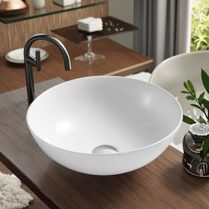 Lavabo mural moderne en céramique blanc pur <span class=keywords><strong>pour</strong></span> salle de bain, lavabo de toilette poli - Product Image 4