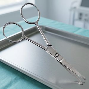 Stainless Steel Cuticle <b>Scissors</b> Curved Blade Sharp Tip Round Handle Durable Right-Handed Manicure Tool for Adults ASAP Brand - Product Image 2