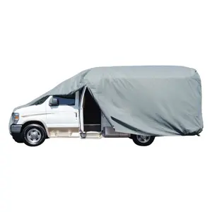 Upgraded 4-Layer UV Resistant Top Waterproof Hail Protection Non-Woven Car RV Cover For Long Travel Trailer