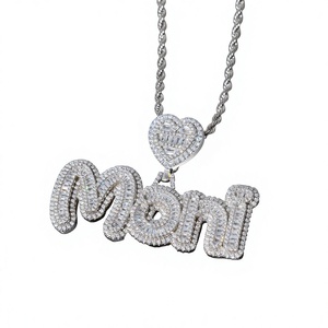 Fine Jewelry <b>Custom</b> Rhodium Plated Lab Grown Diamond Pendant 925 Silver Luxury Hip Hop IGI Certified Unisex - Product Image 1