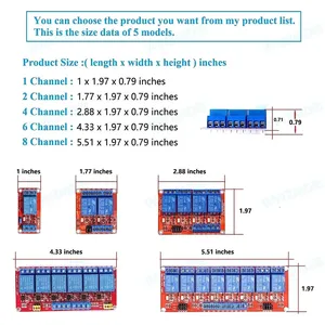 โมดูลรีเลย์ 1 2 4 6 8 ช่อง 5V 12V 24V พร้อมออปโตคัปเปลอร์ รองรับทริกเกอร์ระดับสูงและต่ำ สำหรับ Arduino - Product Image 4