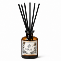 Flacon diffuseur en verre vide haut de gamme Firdaus 100ml 200ml, conteneur de diffuseur à bâtonnets de luxe, fournisseur OEM ODM