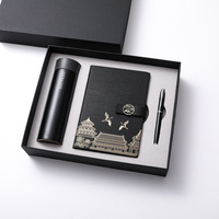 Coffret Cadeau d'Art Moderne avec Serrure à Combinaison et Carnet – Ensemble Cadeau d'Affaires Personnalisable Comprenant une Thermos et un Bloc-notes – Idéal pour un 'Bon Démarrage'