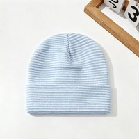 Bonnet d'hiver en jacquard rayé tendance, tricoté en acrylique, chaud, ajustable, unisexe, personnalisable pour le voyage