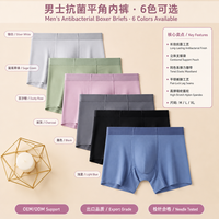 Caleçons Boxers Homme Antibactériens Jetables Respirants Écologiques Séchage Rapide Taille Mi-Haute Extensibles en Nylon Spandex avec Soutien Contourné