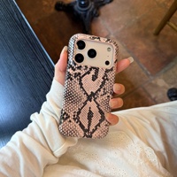 Pour iPhone 18 Pro Max Nouvelle coque de protection personnalisée à motif peau de serpent anti-chute semi-enveloppante Coque de téléphone iPhone 17 16 15 14