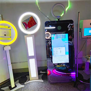 Elegant White Oval iPad Selfie <b>Booth</b> Frame Metal Featherlight Materials Instant Print Seamless DSLR Compatibility All-inclusive - Product Image 2