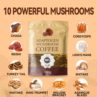 LIFEWORTH OEM 10 en 1 Poudre de café instantané au latte et aux extraits de champignons